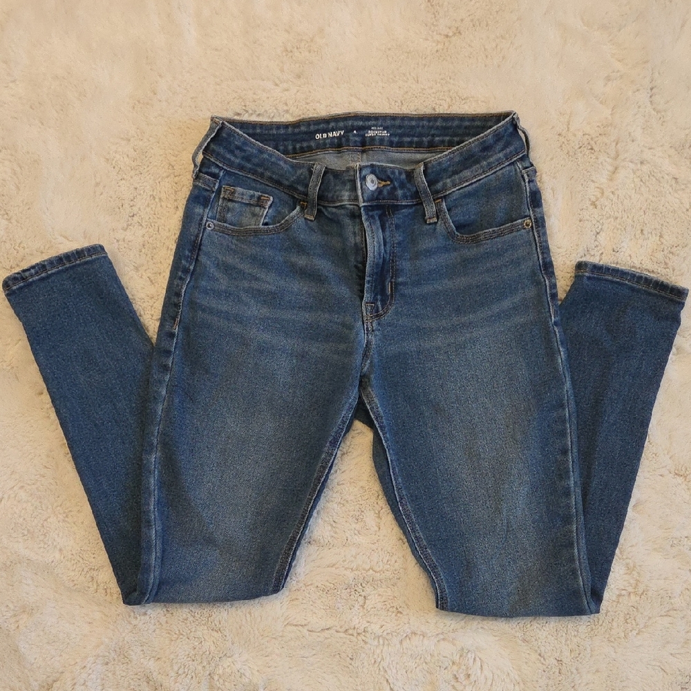 Old Navy Women's Mid Rise Rockstar Super Skinny Jeans